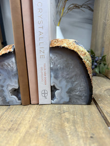 Natural Agate book ends