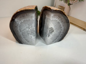 Natural Agate book ends