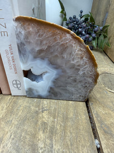 Natural Agate book ends