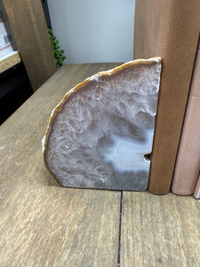 Natural Agate book ends