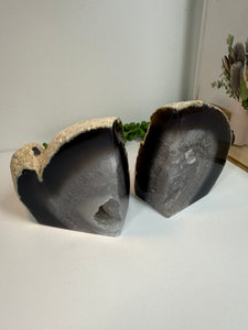 Natural Agate book ends