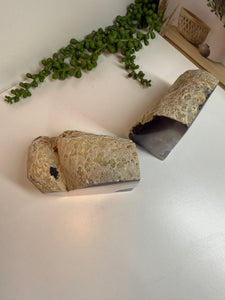 Natural Agate book ends