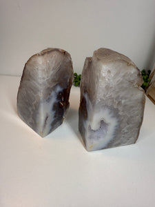 Natural Agate book ends