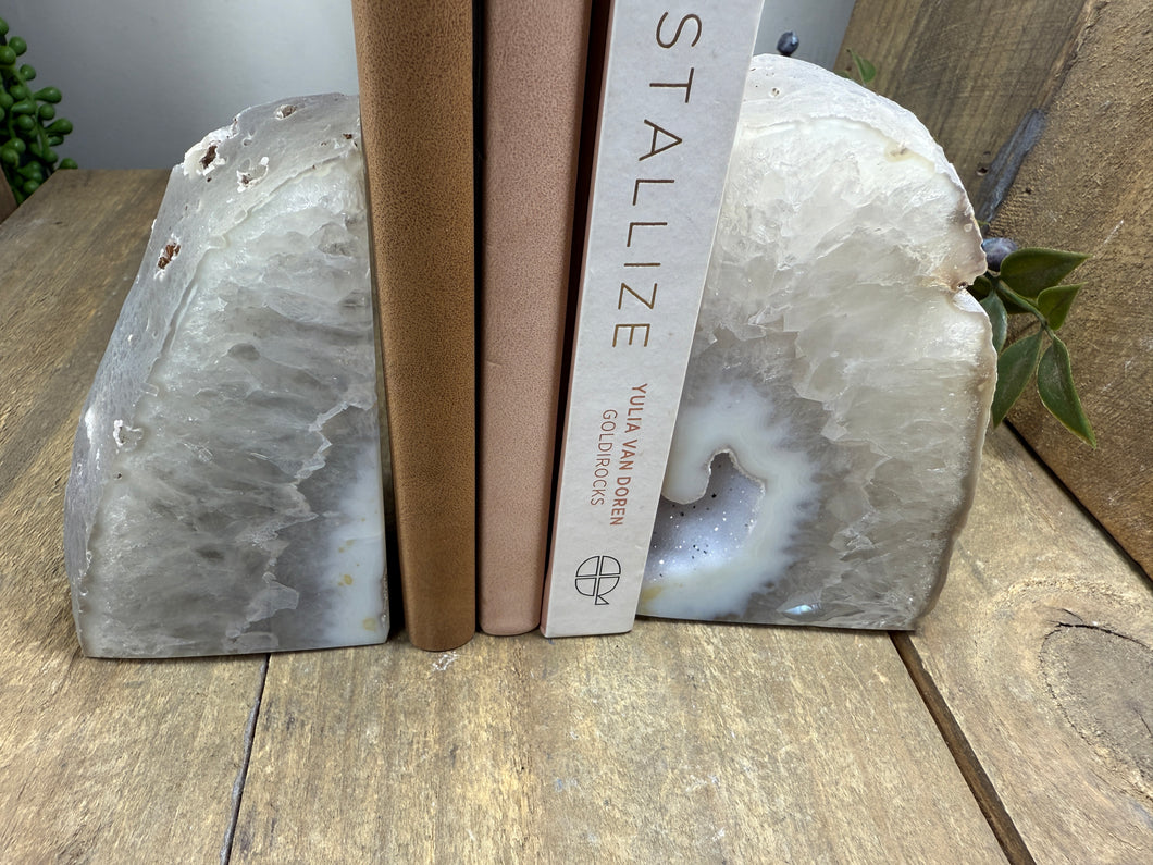 Natural Agate book ends