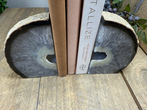 Natural Agate book ends