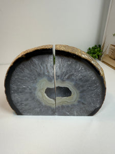 Natural Agate book ends