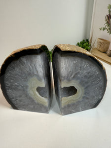 Natural Agate book ends