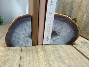 Natural Agate book ends
