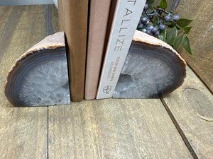 Natural Agate book ends