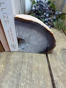 Natural Agate book ends