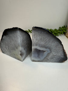 Natural Agate book ends