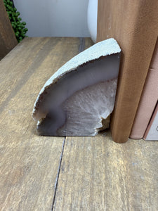 Natural Agate book ends