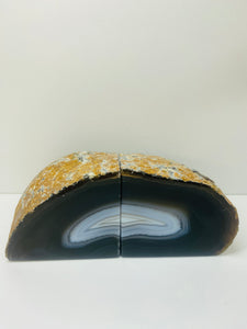 Natural Agate book ends (small)