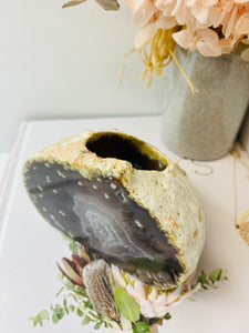 Natural Agate tea light Candle Holder (natural stone / crystal), home decor