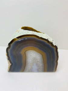 Natural Agate tea light Candle Holder (natural stone / crystal), home decor