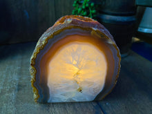 Load image into Gallery viewer, Natural Agate tea light Candle Holder (natural stone / crystal), home decor or unique gift