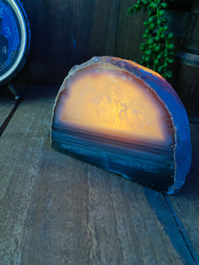Natural Agate tea light Candle Holder (natural stone / crystal), home decor or unique gift