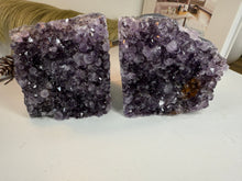 Load image into Gallery viewer, Natural Amethyst Crystal Bookends – Brazilian Amethyst