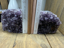 Load image into Gallery viewer, Natural Amethyst Crystal Bookends – Brazilian Amethyst