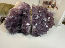 Load image into Gallery viewer, Natural Amethyst Crystal Bookends – Brazilian Amethyst