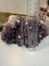 Load image into Gallery viewer, Natural Amethyst Crystal Bookends – Brazilian Amethyst