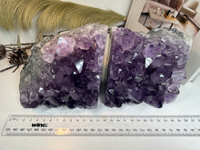 Load image into Gallery viewer, Natural Amethyst Crystal Bookends – Brazilian Amethyst