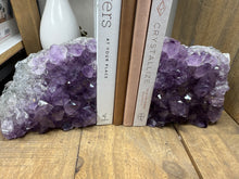Load image into Gallery viewer, Natural Amethyst Crystal Bookends – Brazilian Amethyst