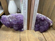 Load image into Gallery viewer, Natural Amethyst Crystal Bookends – Brazilian Amethyst
