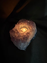 Load image into Gallery viewer, Natural Amethyst Crystal Tea Light Holder – Uruguay Home Decor