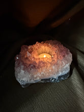 Load image into Gallery viewer, Natural Amethyst Crystal Tea Light Holder – Uruguay Home Decor