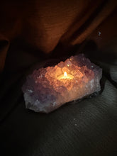 Load image into Gallery viewer, Natural Amethyst Crystal Tea Light Holder – Uruguay Home Decor