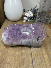 Load image into Gallery viewer, Natural Amethyst Crystal Tea Light Holder – Uruguay Home Decor