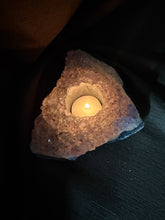 Load image into Gallery viewer, Natural Amethyst Crystal Tea Light Holder – Uruguay Home Decor