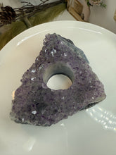 Load image into Gallery viewer, Natural Amethyst Crystal Tea Light Holder – Uruguay Home Decor