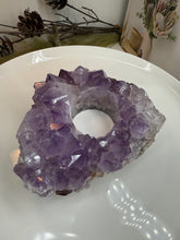 Load image into Gallery viewer, Natural Amethyst Crystal Tea Light Holder – Uruguay Home Decor