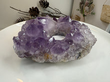 Load image into Gallery viewer, Natural Amethyst Crystal Tea Light Holder – Uruguay Home Decor