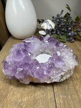 Load image into Gallery viewer, Natural Amethyst Crystal Tea Light Holder – Uruguay Home Decor