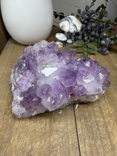 Load image into Gallery viewer, Natural Amethyst Crystal Tea Light Holder – Uruguay Home Decor