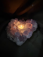 Load image into Gallery viewer, Natural Amethyst Crystal Tea Light Holder – Uruguay Home Decor