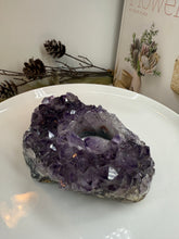 Load image into Gallery viewer, Natural Amethyst Crystal Tea Light Holder – Uruguay Home Decor