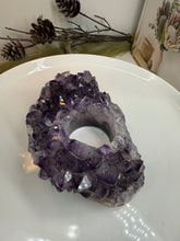Load image into Gallery viewer, Natural Amethyst Crystal Tea Light Holder – Uruguay Home Decor