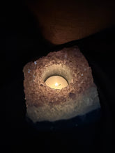 Load image into Gallery viewer, Natural Amethyst Crystal Tea Light Holder – Uruguay Home Decor