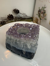Load image into Gallery viewer, Natural Amethyst Crystal Tea Light Holder – Uruguay Home Decor