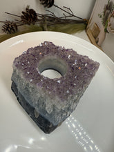 Load image into Gallery viewer, Natural Amethyst Crystal Tea Light Holder – Uruguay Home Decor