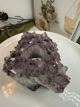 Load image into Gallery viewer, Natural Amethyst Crystal Tea Light Holder – Uruguay Home Decor