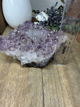 Load image into Gallery viewer, Natural Amethyst Crystal Tea Light Holder – Uruguay Home Decor