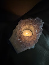 Load image into Gallery viewer, Natural Amethyst Crystal Tea Light Holder – Uruguay Home Decor