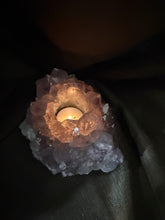 Load image into Gallery viewer, Natural Amethyst Crystal Tea Light Holder – Uruguay Home Decor