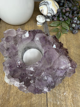 Load image into Gallery viewer, Natural Amethyst Crystal Tea Light Holder – Uruguay Home Decor