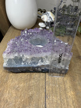 Load image into Gallery viewer, Natural Amethyst Crystal Tea Light Holder – Uruguay Home Decor